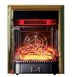 Каминокомплект Interflame Аспен бежевый патина с очагом Majestic FX M Brass