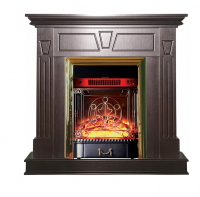 Каминокомплект Interflame Берта с очагом Majestic FX M Brass темный дуб