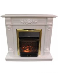 Каминокомплект RealFlame Ottawa STD/EUG WT с очагом Majestic Lux Brass S