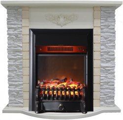 Каминокомплект Interflame Аспен сланец с очагом Fobos FX M Black