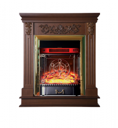 Каминокомплект Interflame Берта Люкс с очагом Majestic FX M Brass дуб